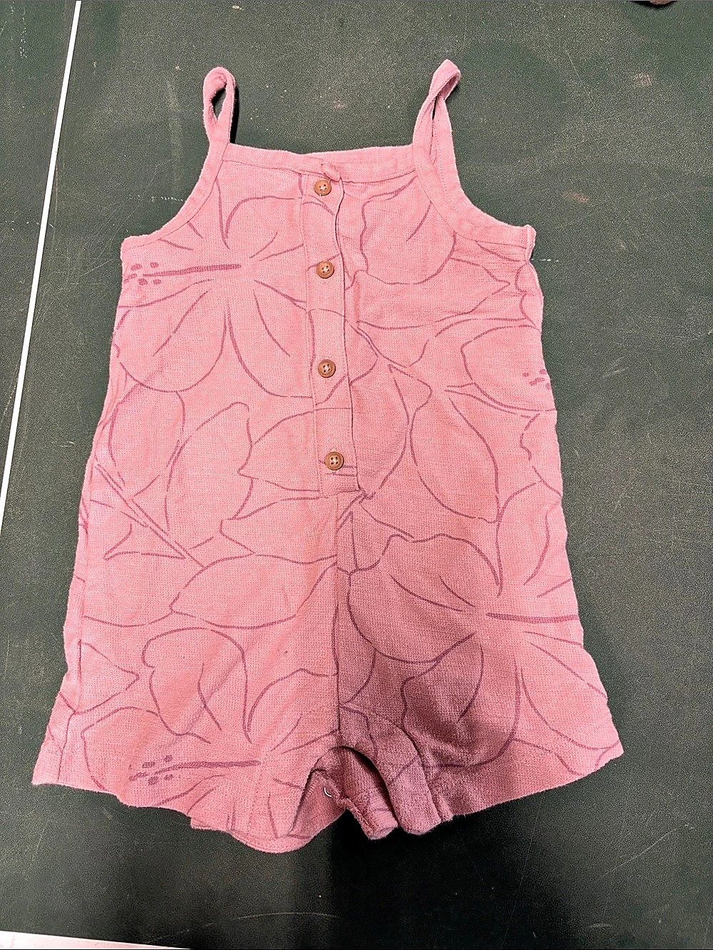 Carter's Baby Pink Floral Romper 18M Like New